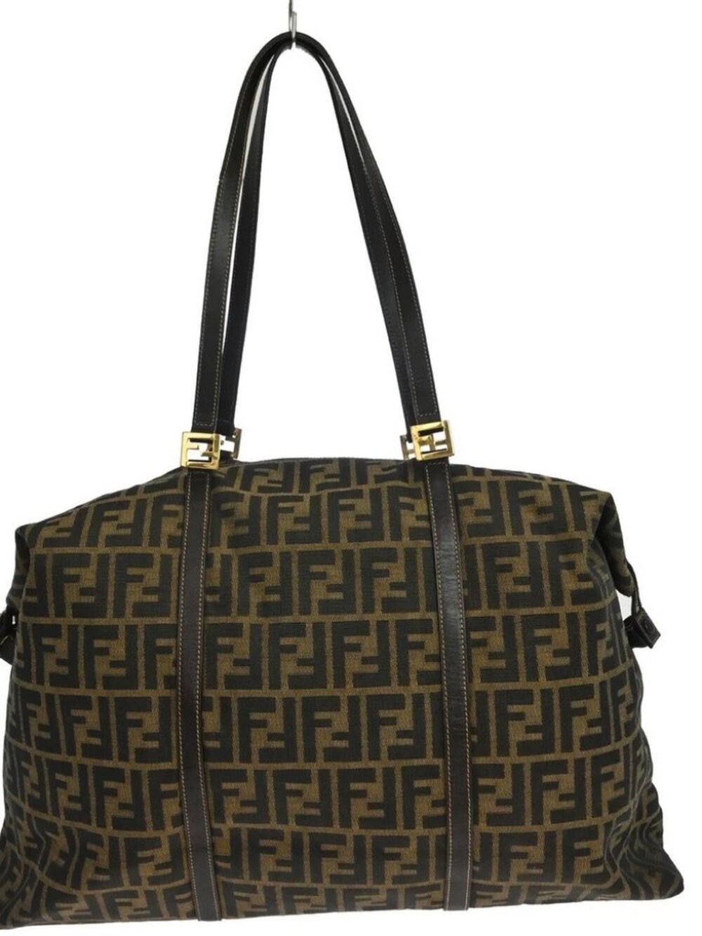 Fendi Brown Canvas Zucchino Tote Bag
